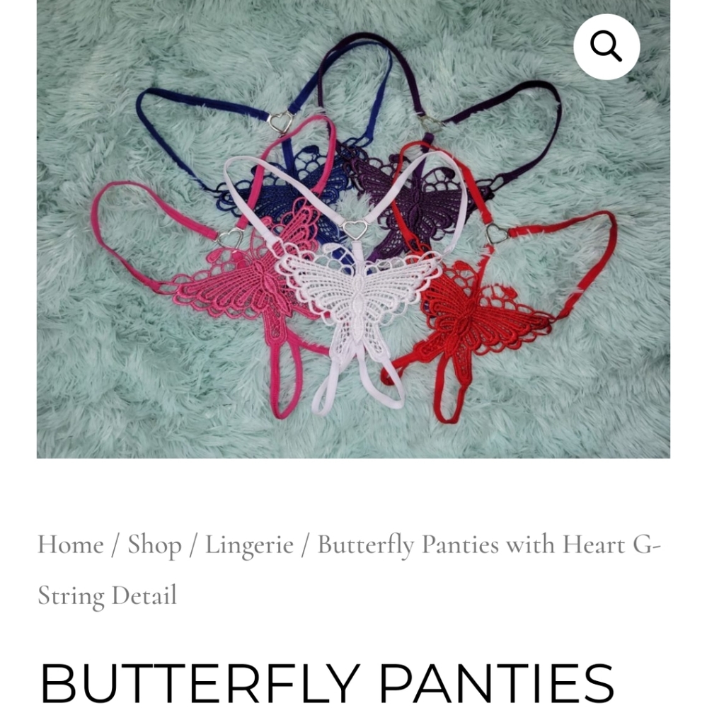 Butterfly G String with heart detail